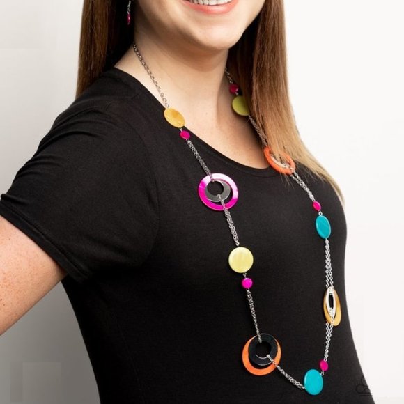 paparazzi Jewelry - Not For Sale - Paparazzi Bright Colored Rings Necklace set